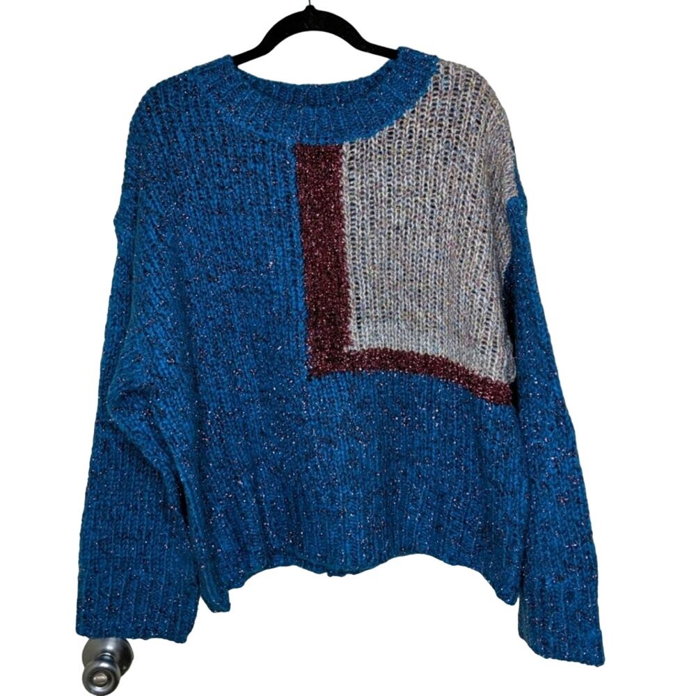 Prima Geometric Sparkle Sweater - Size XL - NWT